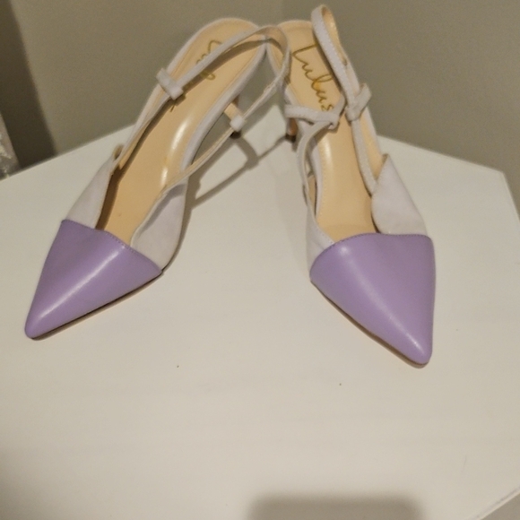 Lulu's Purple and Lilac Pointed Heels - Picture 1 of 4